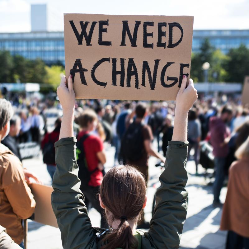 Student protesting